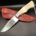 Handcrafted Veld Knife – 5160 Steel with Ivory Paper Micarta Handle